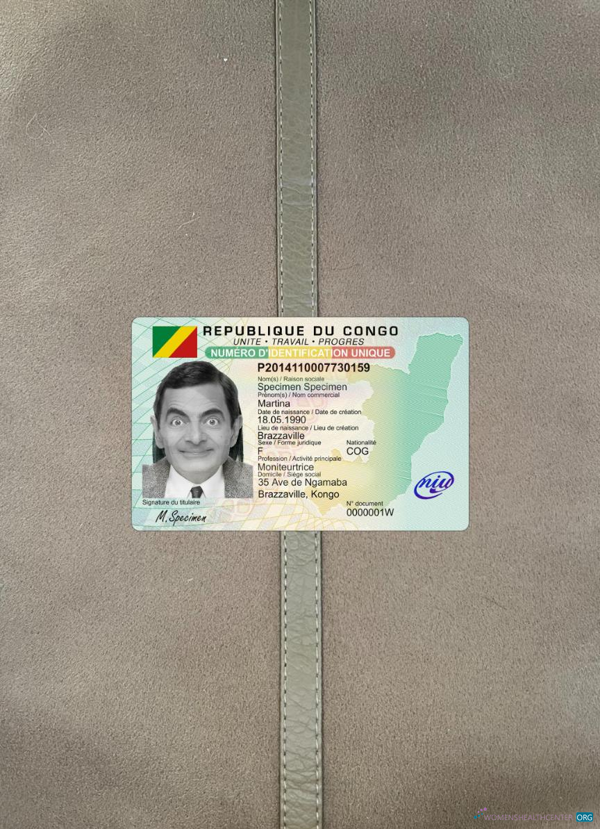Премиум Скачать Конго ID Карта Фотоэффект Лицевая Сторона Photoshop Шаблон