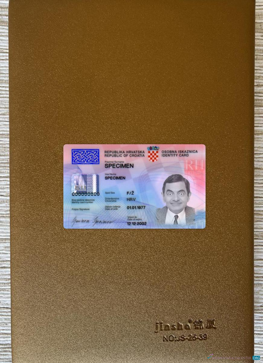 Премиум Скачать Хорватия Identity Карта Фотоэффект Лицевая Сторона Photoshop Шаблон
