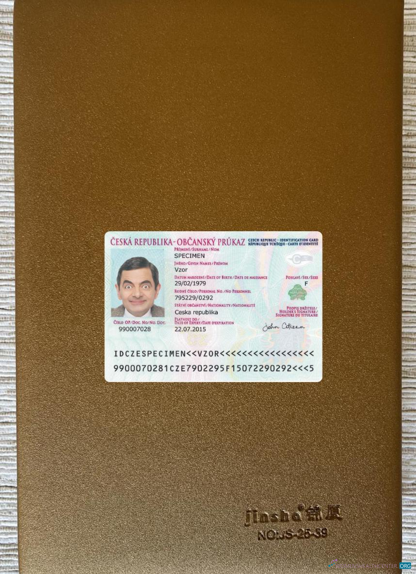 Премиум Скачать Чехия Identification Карта Фотоэффект Лицевая Сторона Photoshop Шаблон