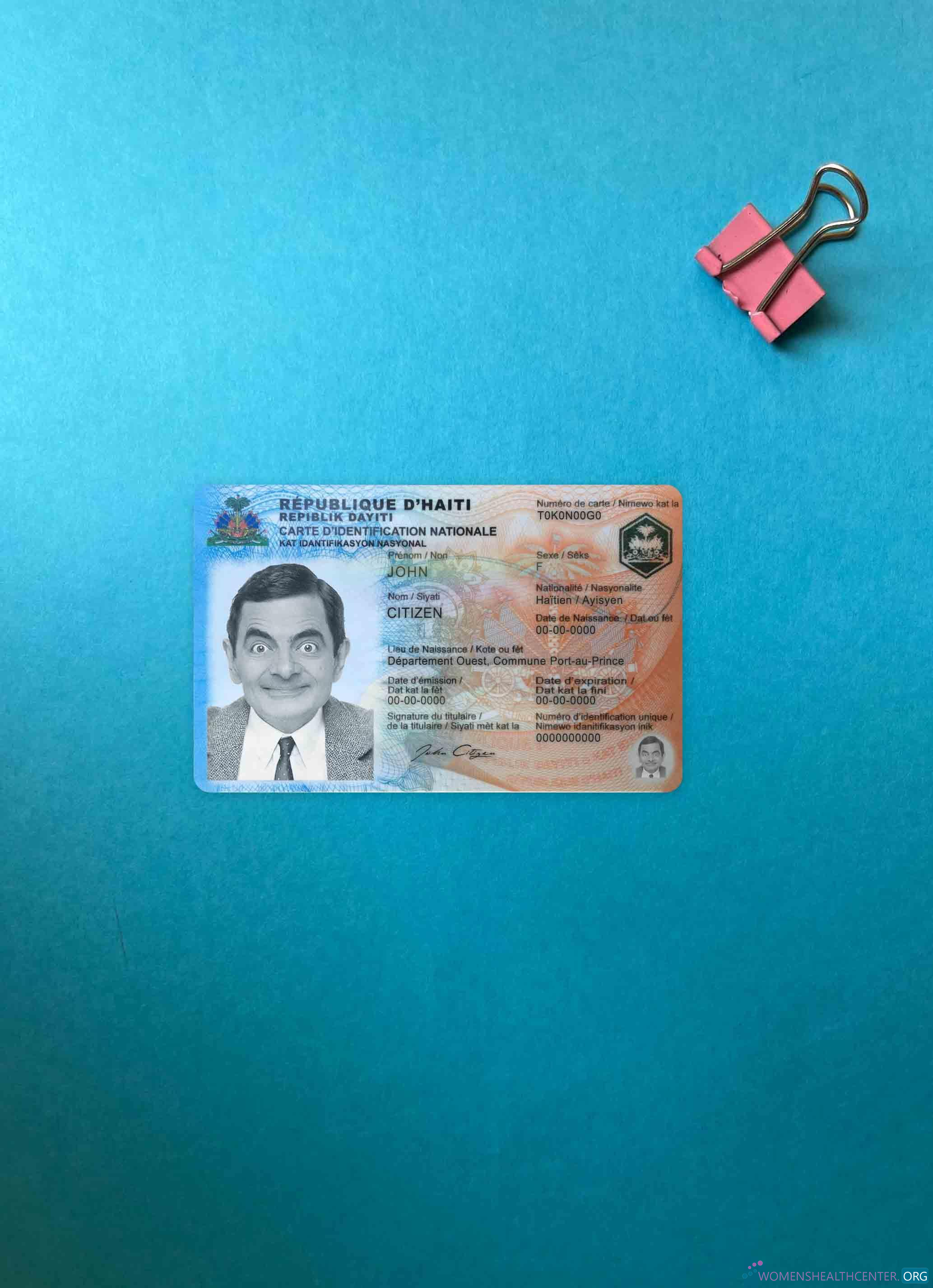 Премиум Скачать Гаити ID Фотоэффект Лицевая Сторона Photoshop Шаблон