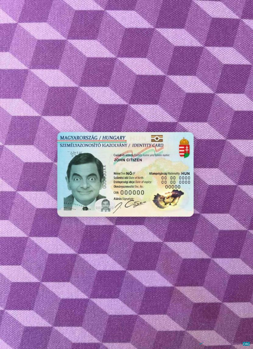 Реалистичный Скачать Венгрия ID Фотоэффект Лицевая Сторона Photoshop Шаблон