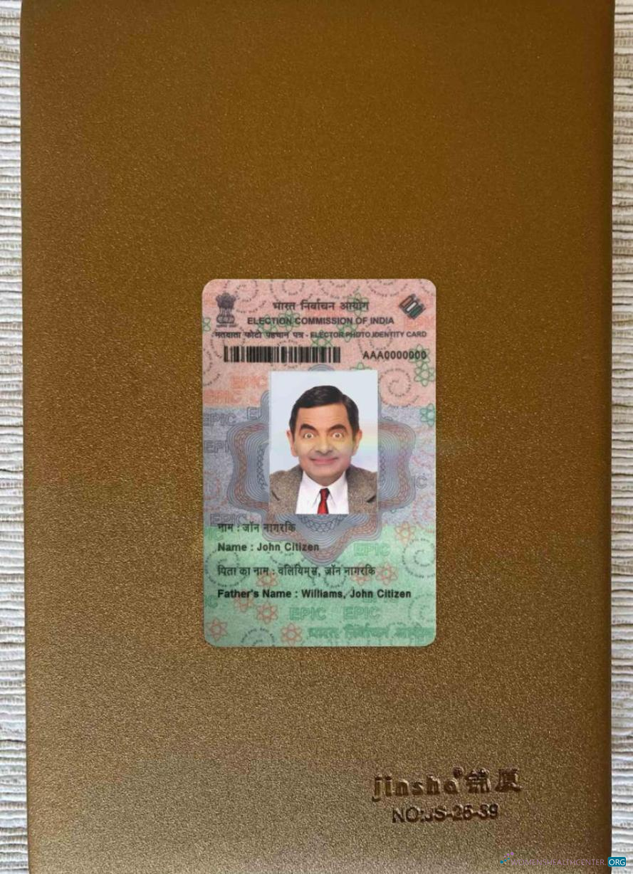 Профессиональный Скачать Индия Election ID с Fonts Фотоэффект Лицевая Сторона Photoshop Шаблон