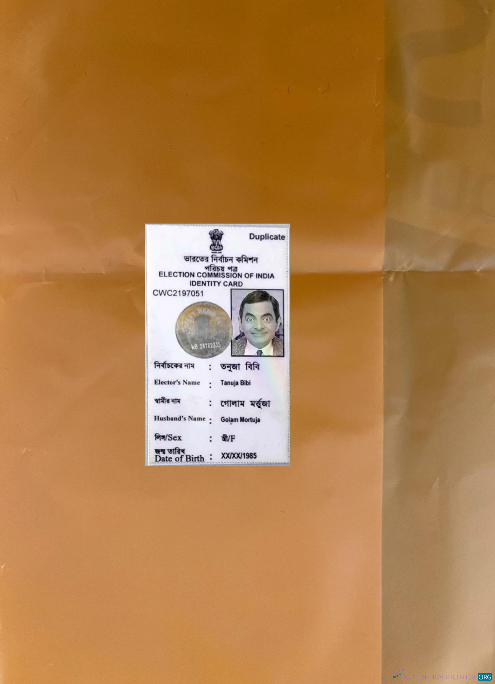Реалистичный Скачать Индия Identity Карта Фотоэффект Лицевая Сторона Photoshop Шаблон