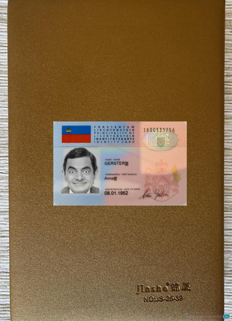Профессиональный Скачать Лихтенштейн ID Карта Фотоэффект Лицевая Сторона Photoshop Шаблон