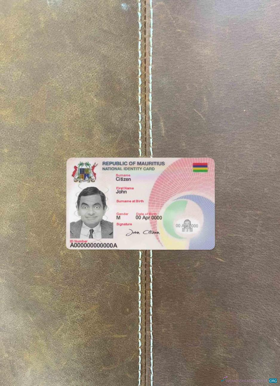 Реалистичный Скачать Маврикий ID Фотоэффект Лицевая Сторона Photoshop Шаблон