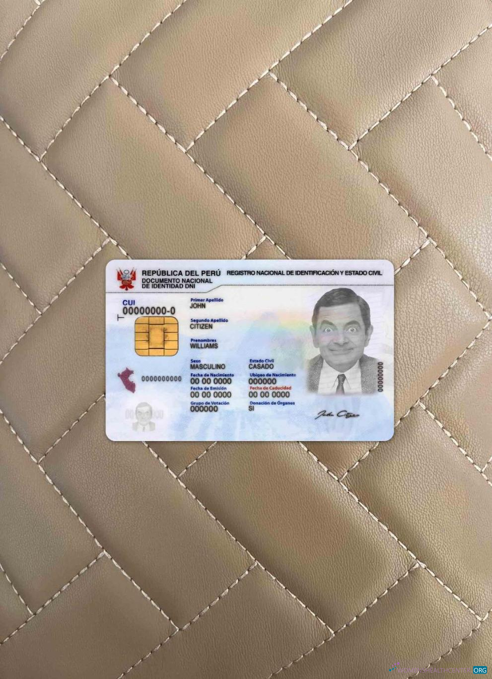 Профессиональный Скачать Перу ID Фотоэффект Лицевая Сторона Photoshop Шаблон