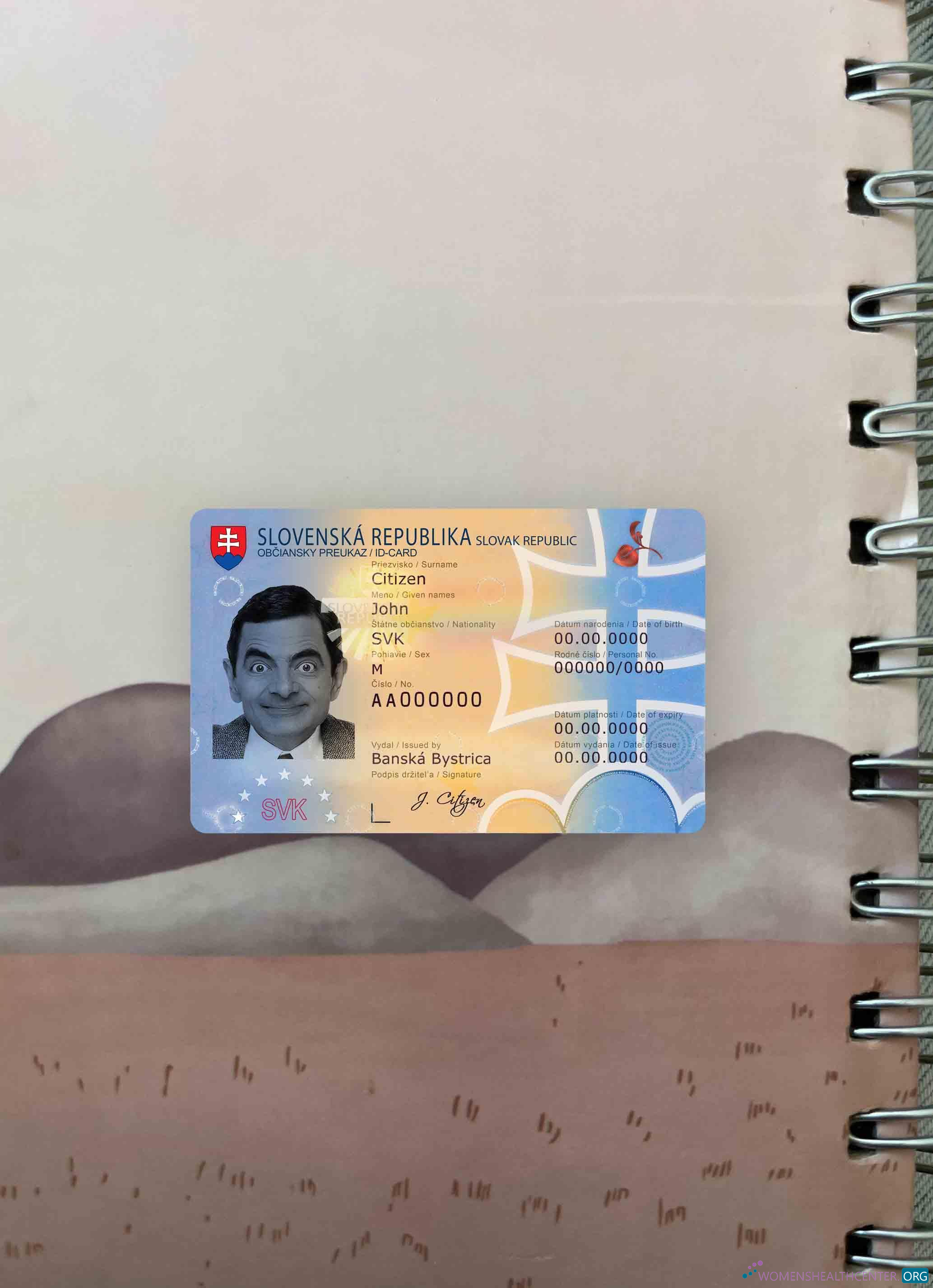 Премиум Скачать Словакия ID Фотоэффект Лицевая Сторона Photoshop Шаблон