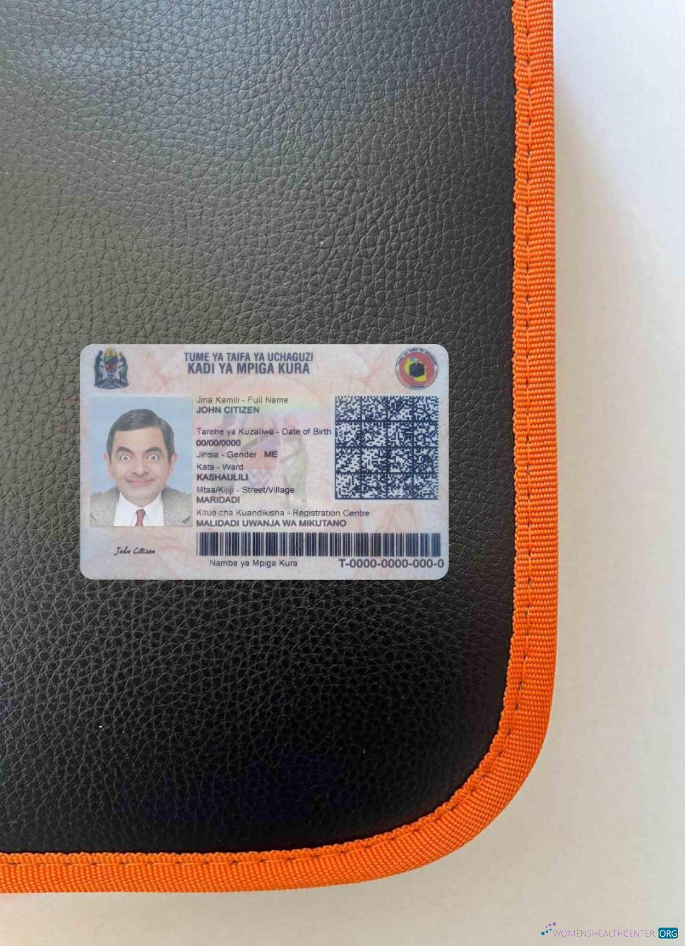 Премиум Скачать Танзания Identity Карта Фотоэффект Лицевая Сторона Photoshop Шаблон
