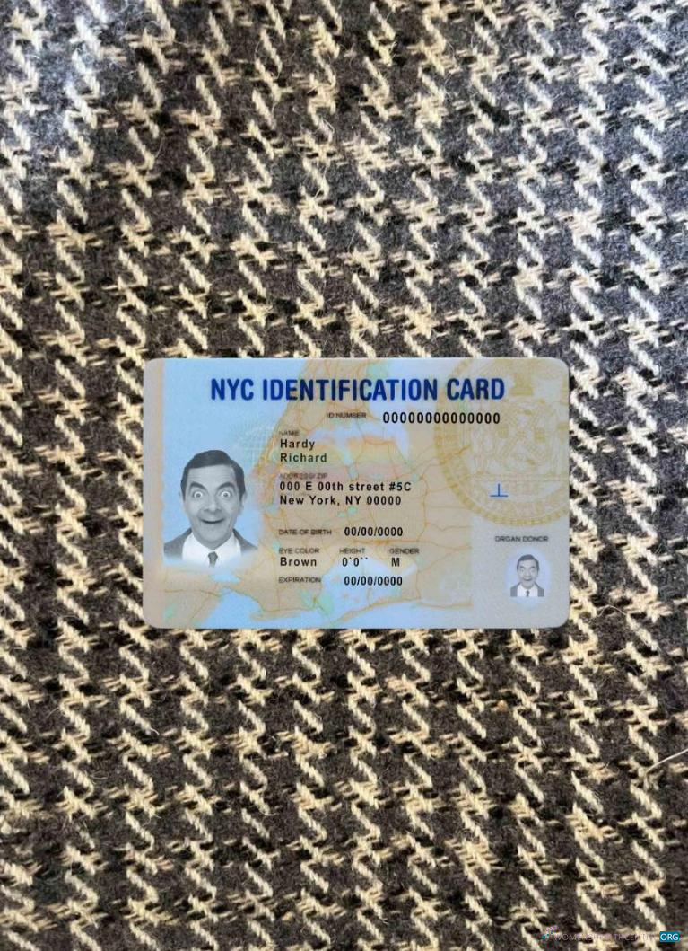 Реалистичный Скачать USA Новый York ID Фотоэффект Лицевая Сторона Photoshop Шаблон