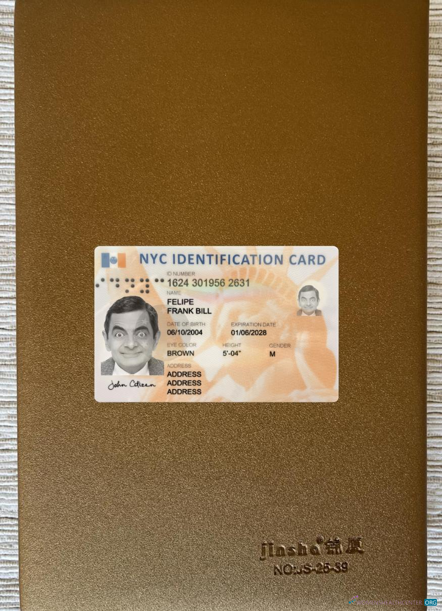 Премиум Скачать USA Новый York Identification Карта Фотоэффект Лицевая Сторона Photoshop Шаблон