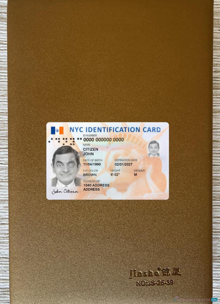 Редактируемый Скачать USA Новый York Новый ID Карта Фотоэффект Лицевая Сторона Photoshop Шаблон