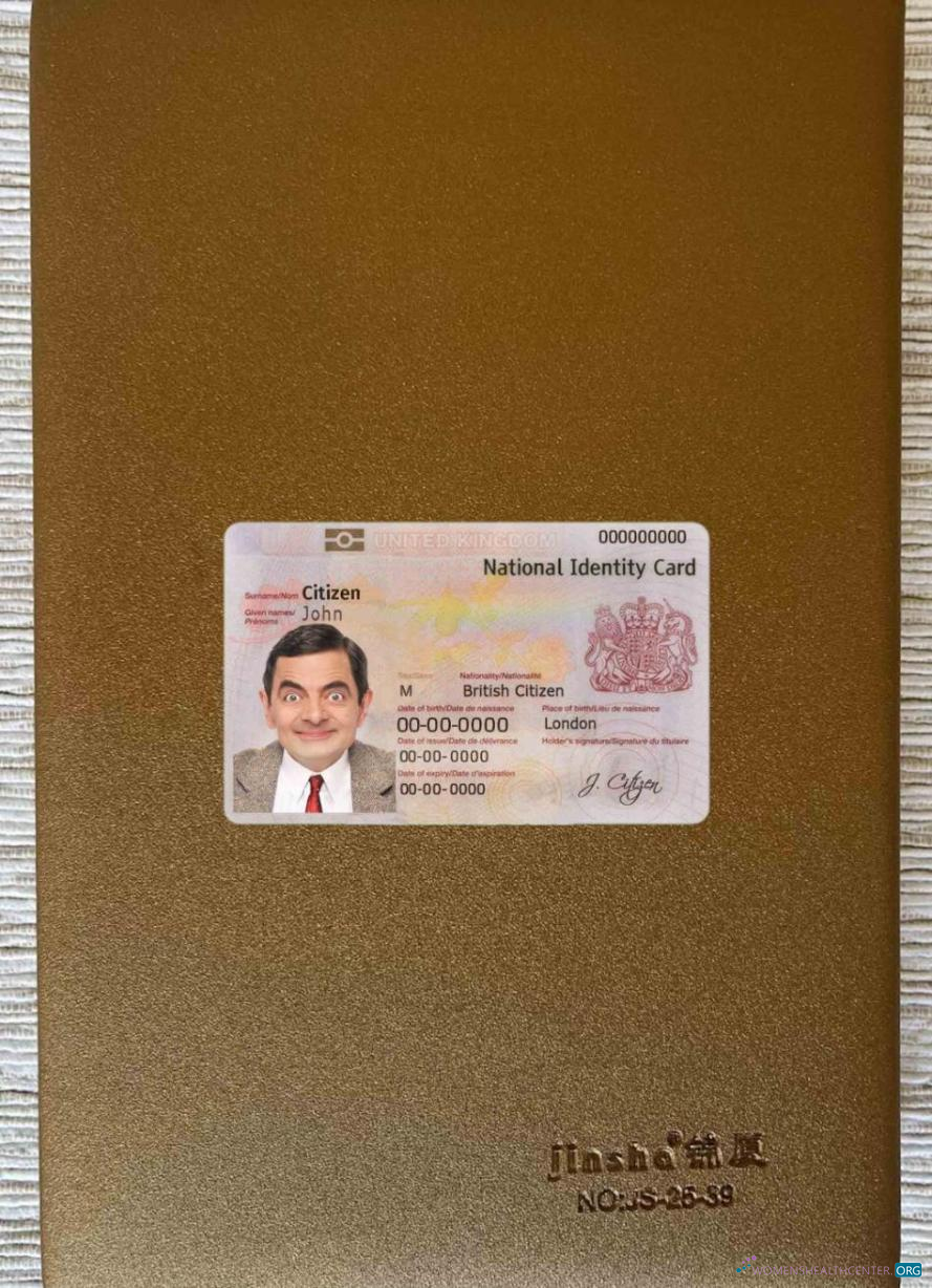 Качественный Скачать Великобритания ID (Identity Карта) Фотоэффект Лицевая Сторона Photoshop Шаблон