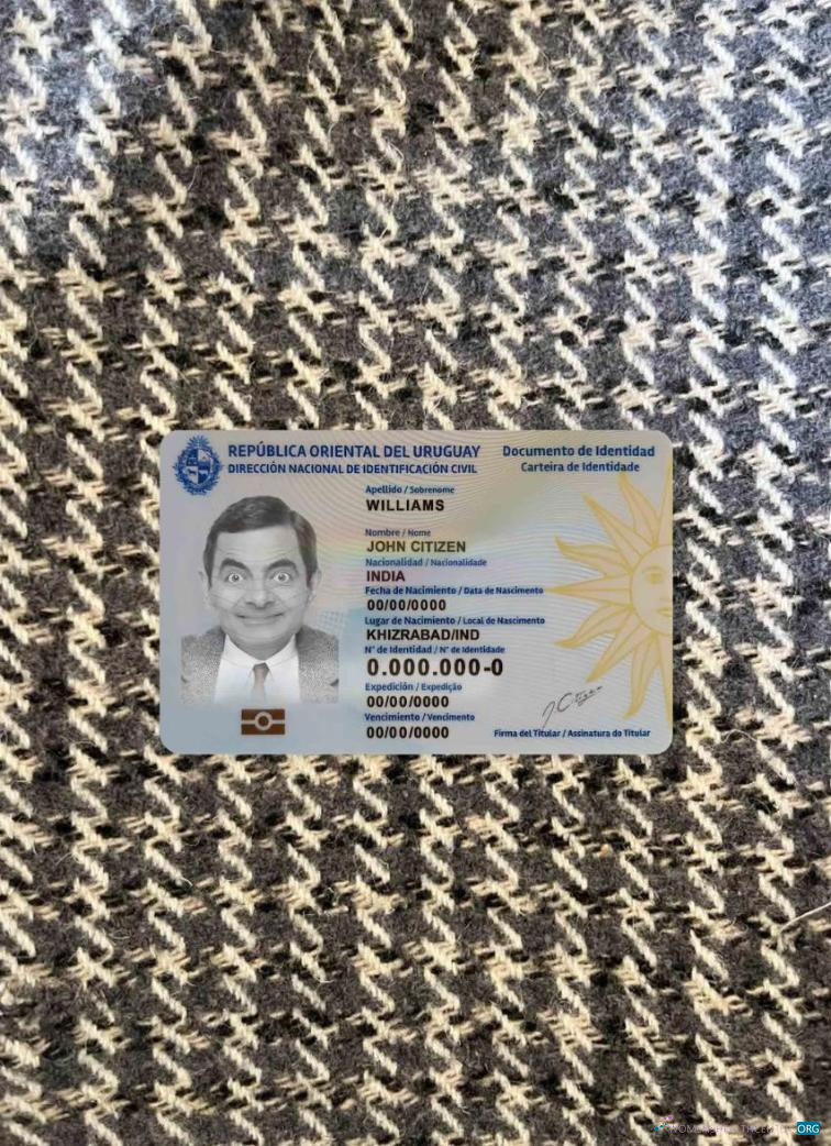 Премиум Скачать Уругвай ID Фотоэффект Лицевая Сторона Photoshop Шаблон