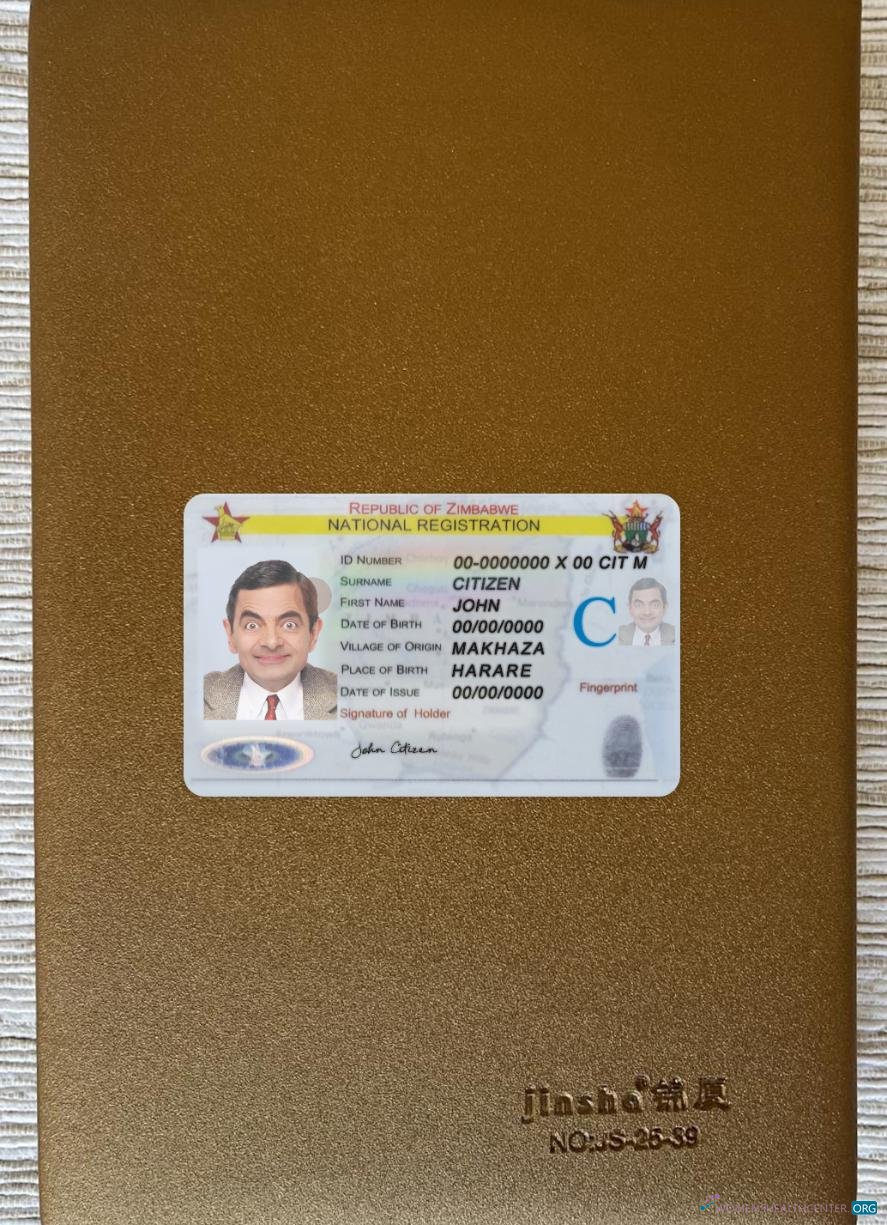 Премиум Скачать Зимбабве Национальный Registration ID Карта Фотоэффект Лицевая Сторона Photoshop Шаблон