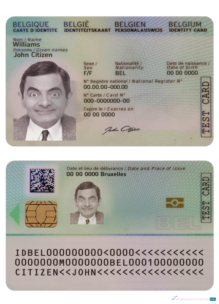 Реалистичный Скачать Бельгия ID 2020 Настоящее Время Photoshop Шаблон