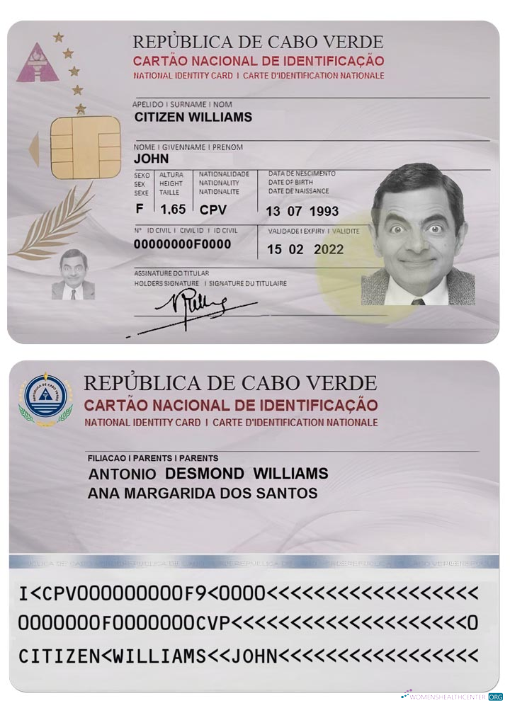 Премиум Скачать Кабо-Верде ID Карта Photoshop Шаблон