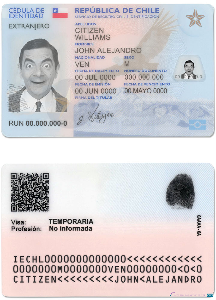 Реалистичный Скачать Чили ID Photoshop Шаблон