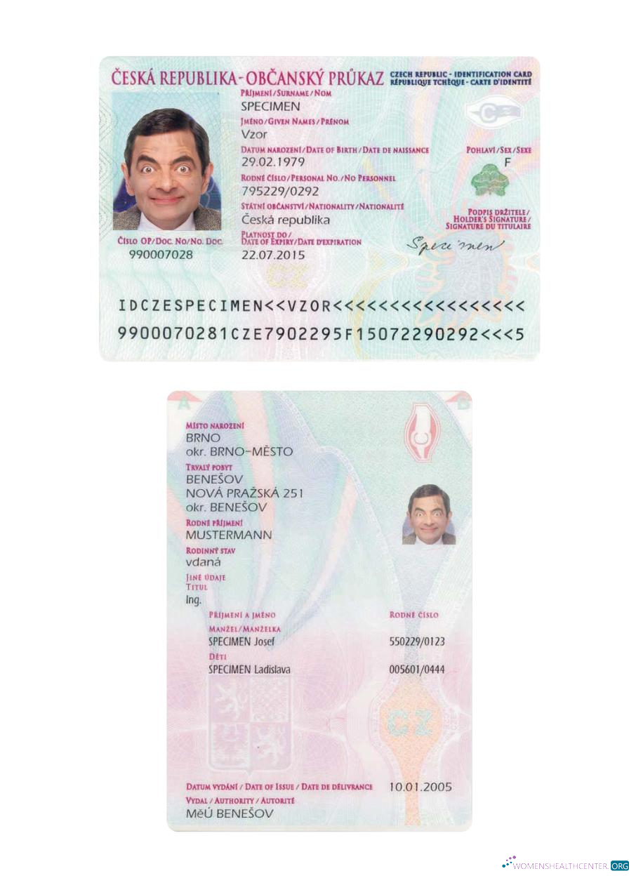 Редактируемый Скачать Чехия Identification Карта Photoshop Шаблон