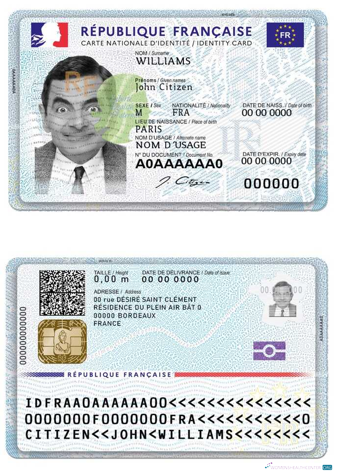 Профессиональный Скачать Франция Новый ID (2021 Марта Настоящее Время) Photoshop Шаблон