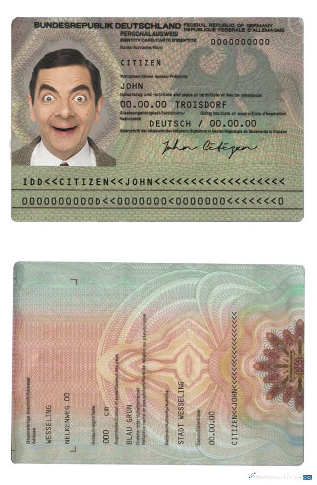 Качественный Скачать Германия ID (2010 – 2020) Photoshop Шаблон