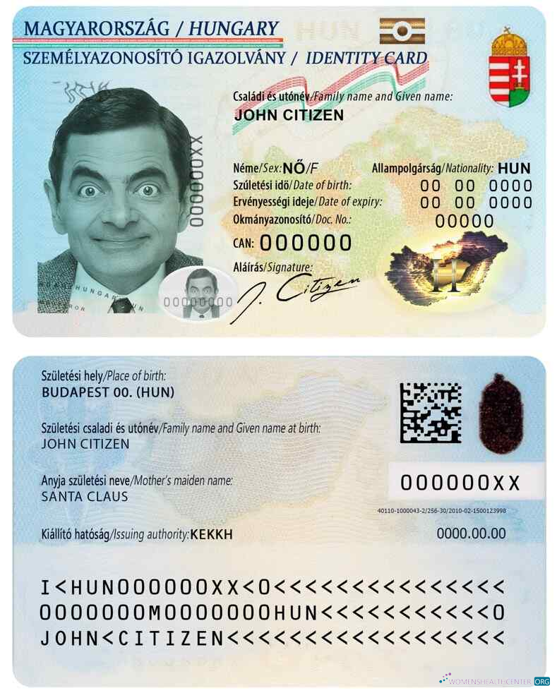 Премиум Скачать Венгрия ID Photoshop Шаблон