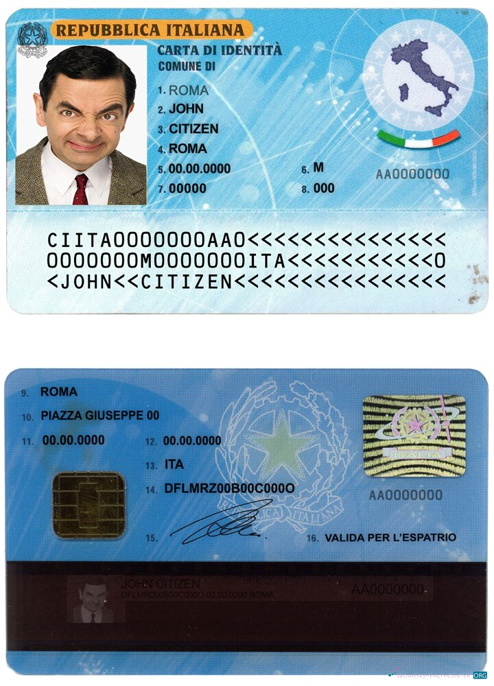 Премиум Скачать Италия ID (2006 – 2016) Photoshop Шаблон