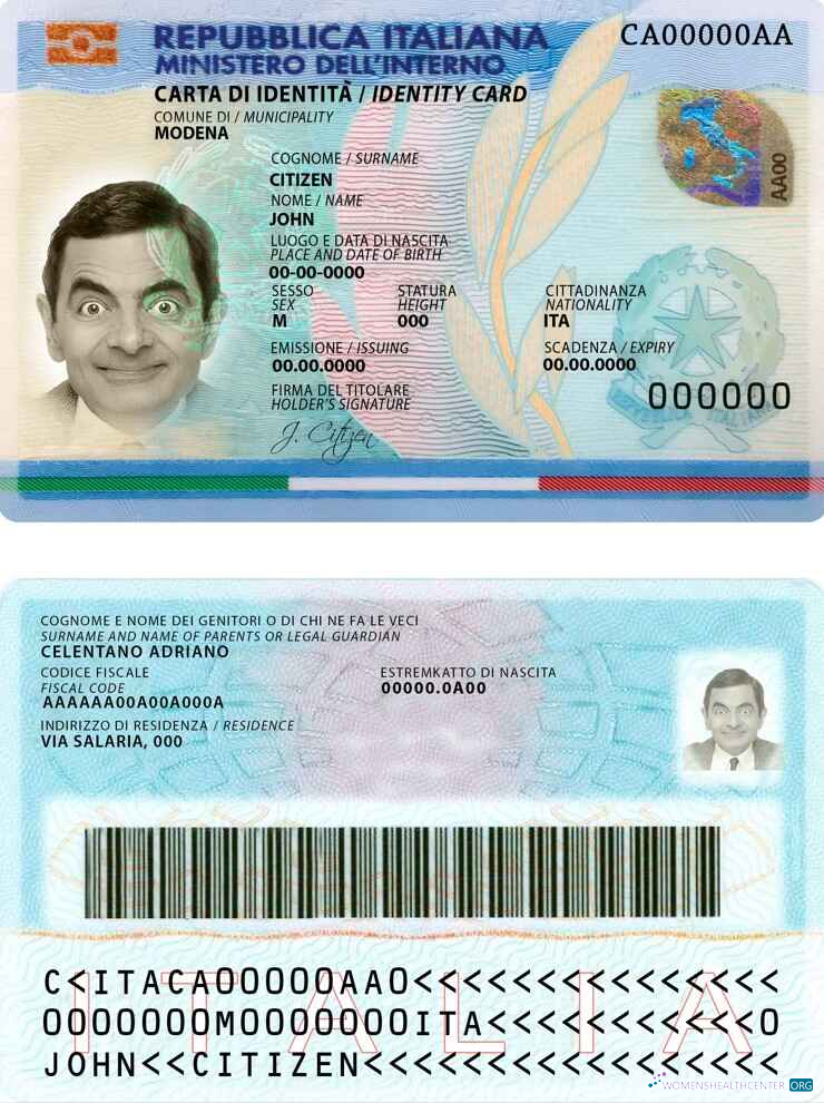 Профессиональный Скачать Италия ID (2016 – Настоящее Время) Photoshop Шаблон