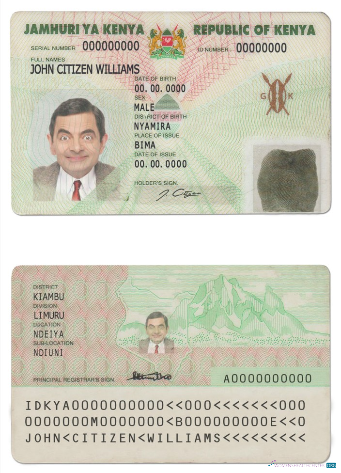 Премиум Скачать Кения ID Photoshop Шаблон