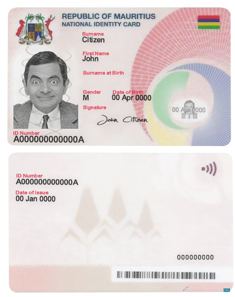 Качественный Скачать Маврикий ID Photoshop Шаблон