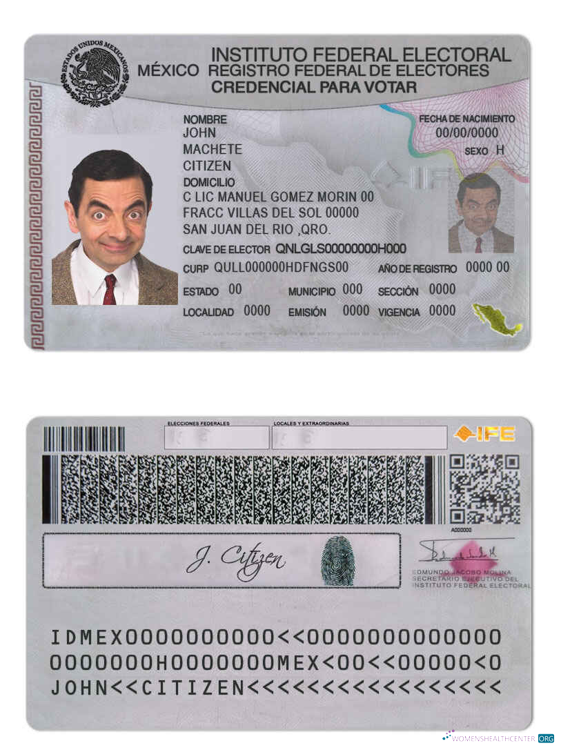 Профессиональный Скачать Мексика ID Photoshop Шаблон