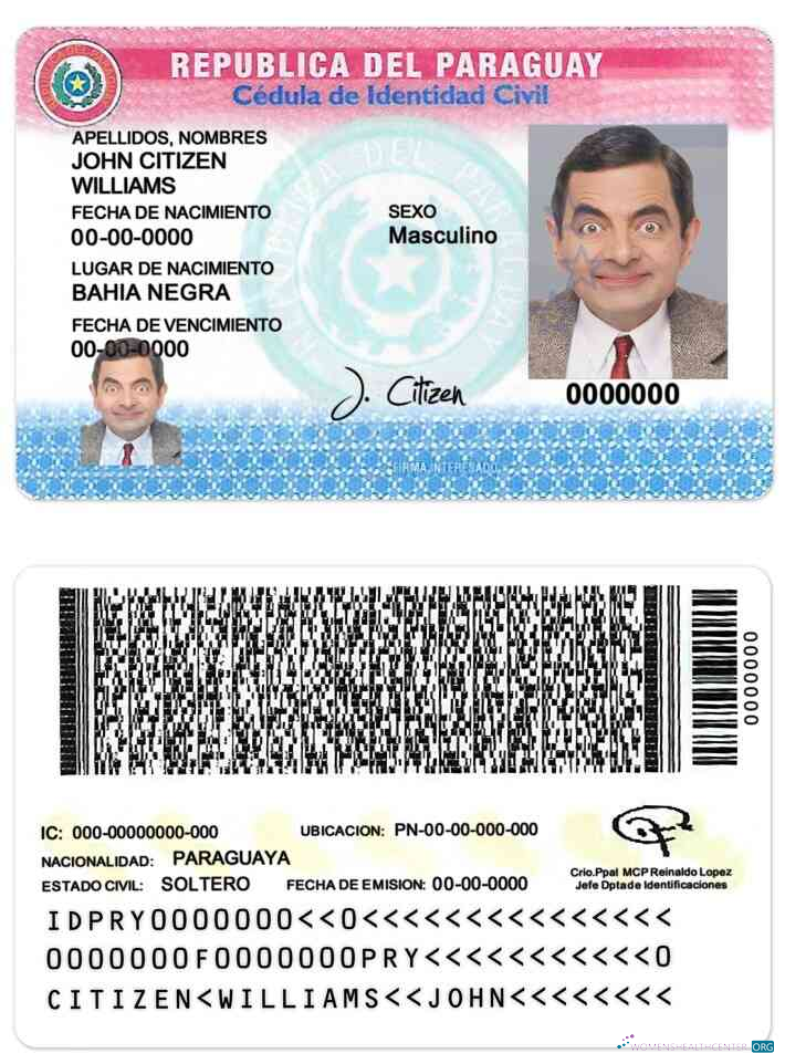 Профессиональный Скачать Парагвай ID Photoshop Шаблон