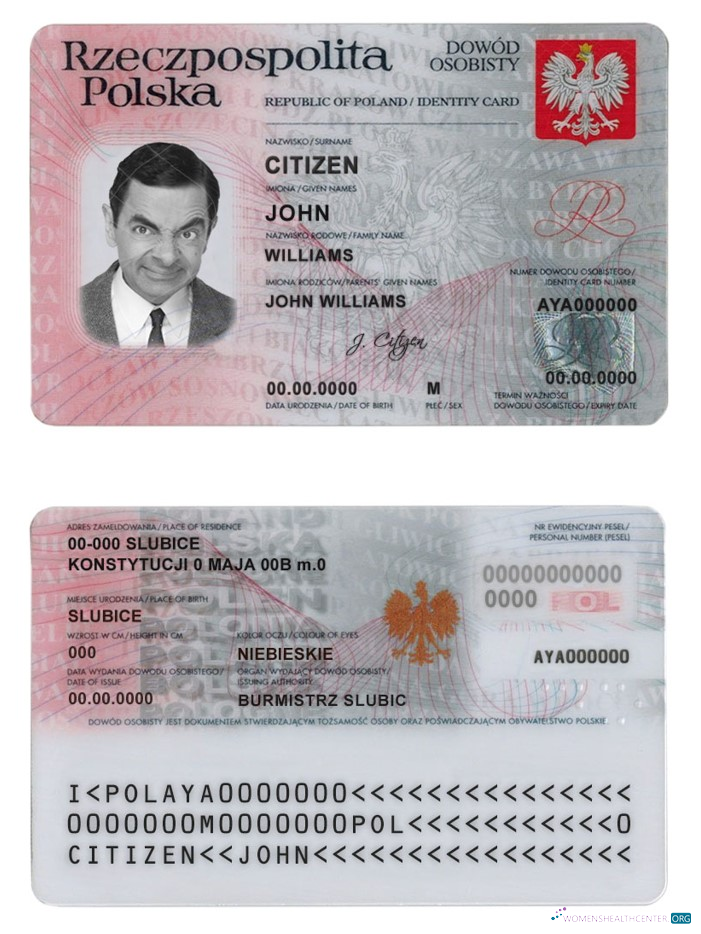 Реалистичный Скачать Польша ID Photoshop Шаблон