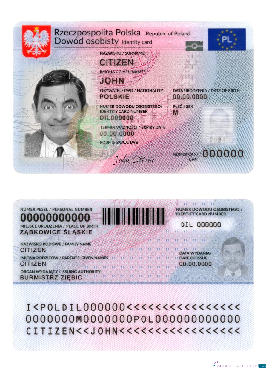 Профессиональный Скачать Польша ID Карта 2023 Настоящее Время Photoshop Шаблон