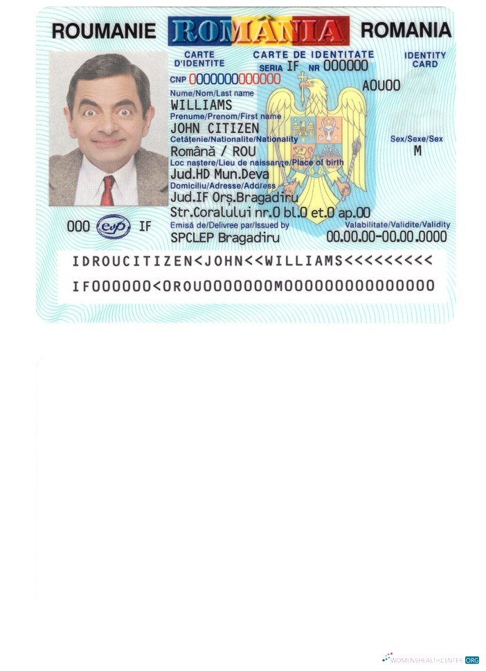 Профессиональный Скачать Румыния ID Photoshop Шаблон