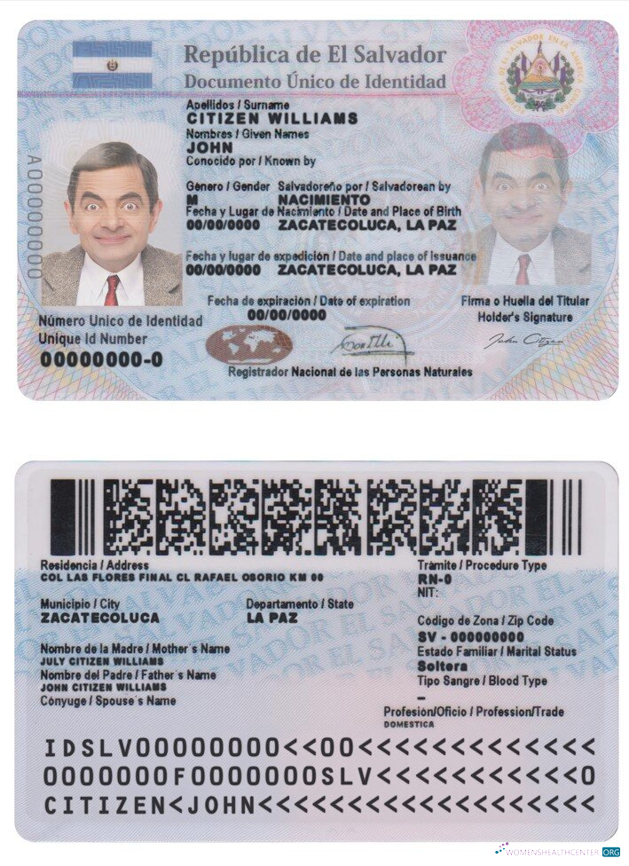 Премиум Скачать Сальвадор ID Photoshop Шаблон