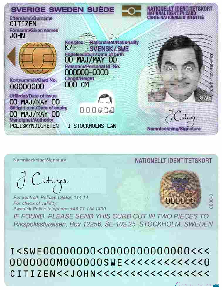 Качественный Скачать Швеция ID Photoshop Шаблон