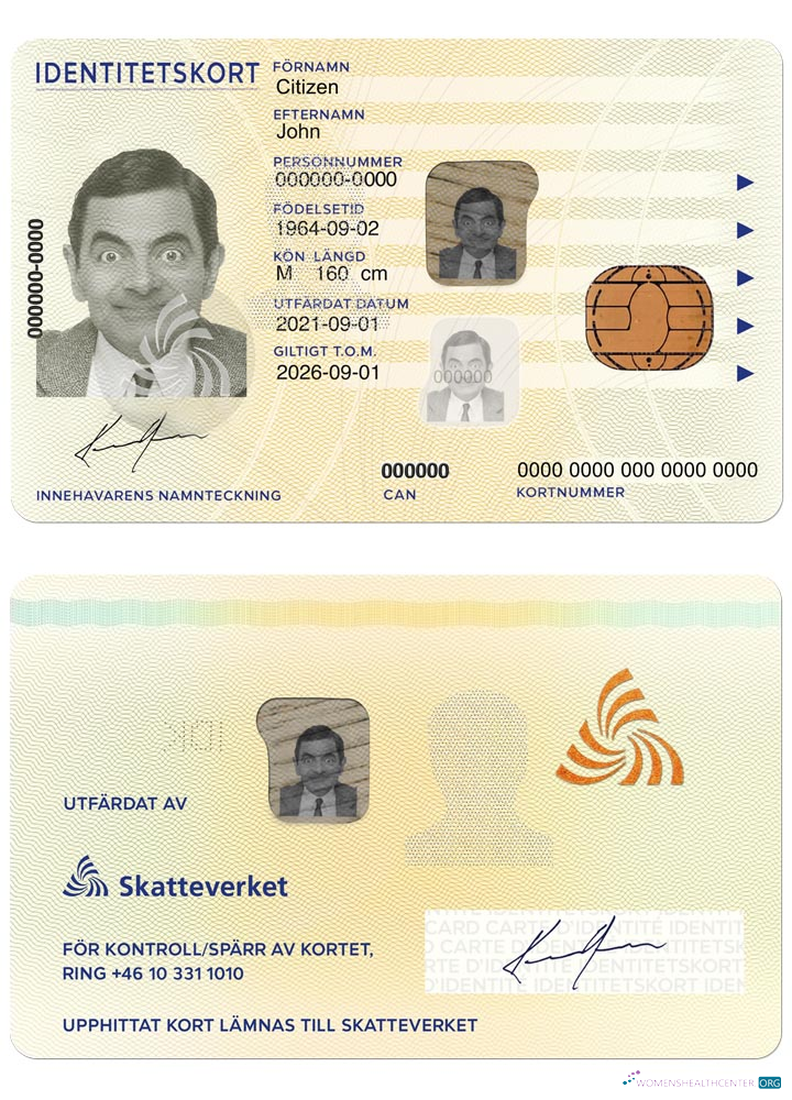 Премиум Скачать Швеция Identity Карта PSD Шаблон, 2017 – Настоящее Время Photoshop Шаблон