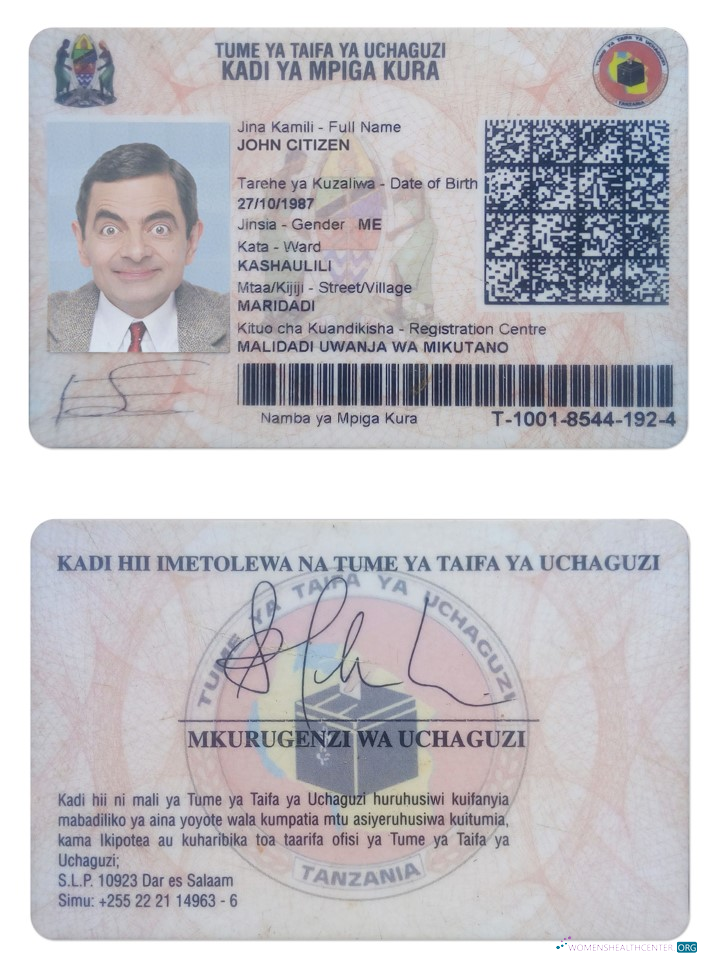 Реалистичный Скачать Танзания Id Photoshop Шаблон