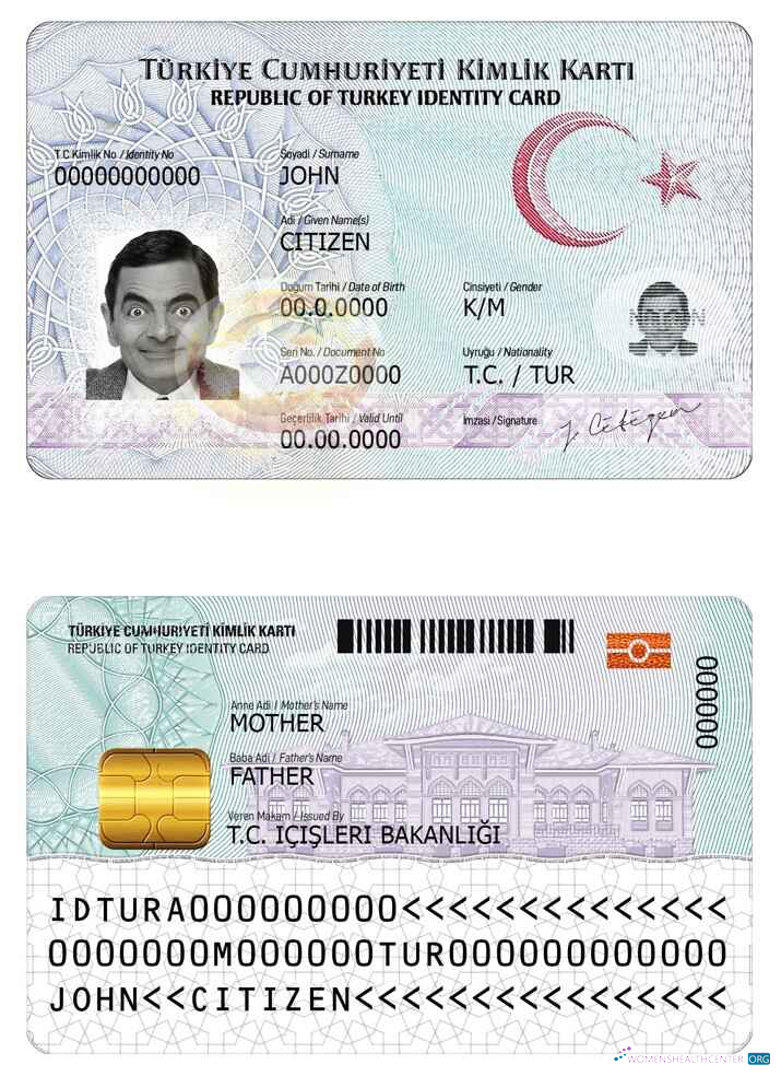 Редактируемый Скачать Турция ID Photoshop Шаблон
