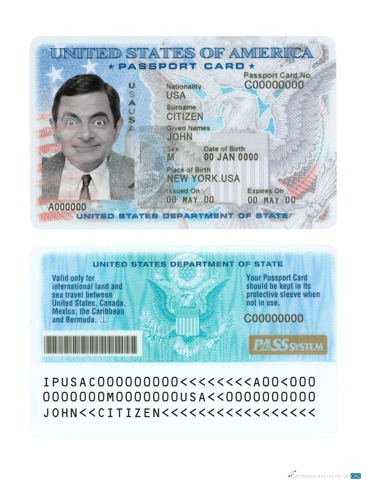 Премиум Скачать USA Паспорт ID Карта Photoshop Шаблон