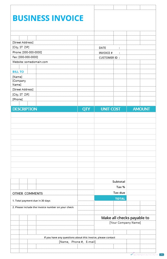 Премиум Скачать Basic Бизнес Invoice Шаблон Photoshop Шаблон