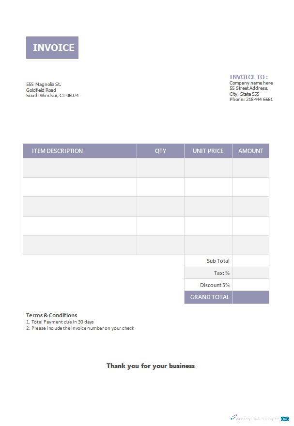 Реалистичный Скачать Basic Invoice Шаблон Photoshop Шаблон