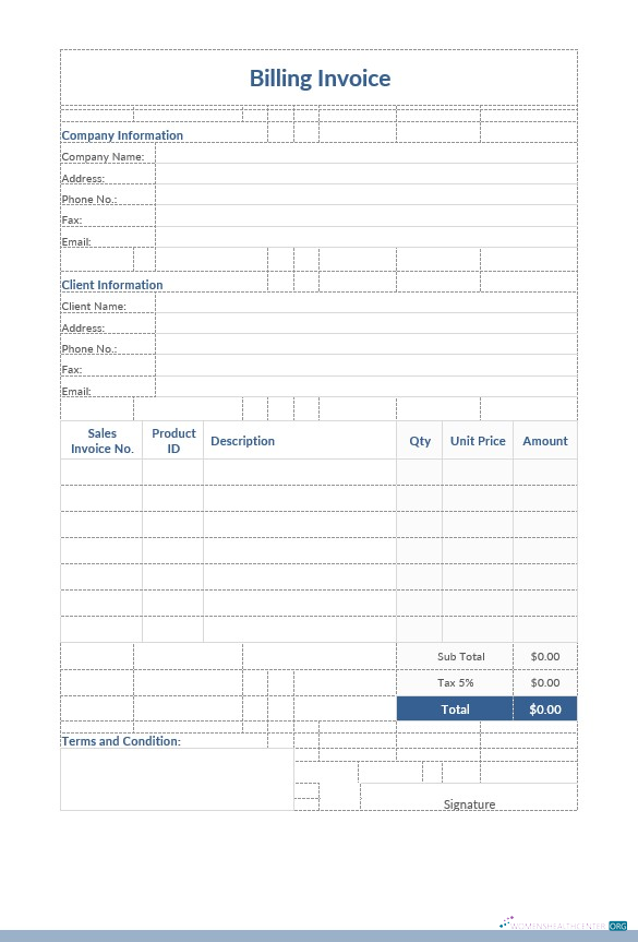 Профессиональный Скачать Billing Invoice Шаблон Photoshop Шаблон