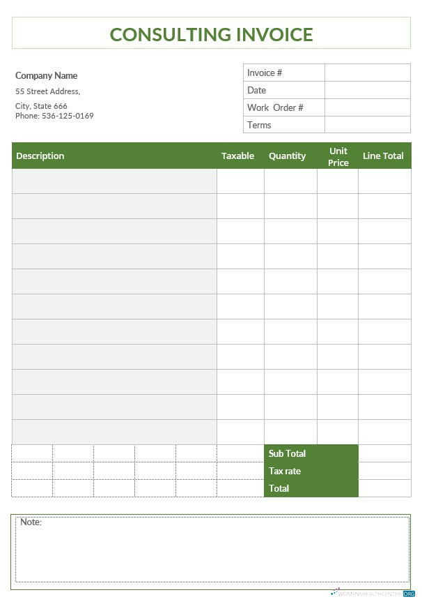 Премиум Скачать Blank Consulting Invoice Шаблон Photoshop Шаблон