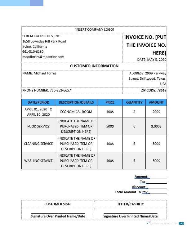 Профессиональный Скачать Blank Real Estate Invoice Шаблон Photoshop Шаблон