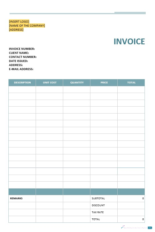 Премиум Скачать Blank Software Invoice Шаблон Photoshop Шаблон