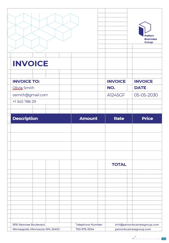Редактируемый Скачать Бизнес Advisor Invoice Шаблон Photoshop Шаблон