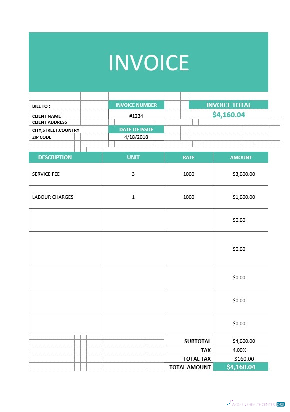 Реалистичный Скачать Бизнес Служба Invoice Шаблон Photoshop Шаблон