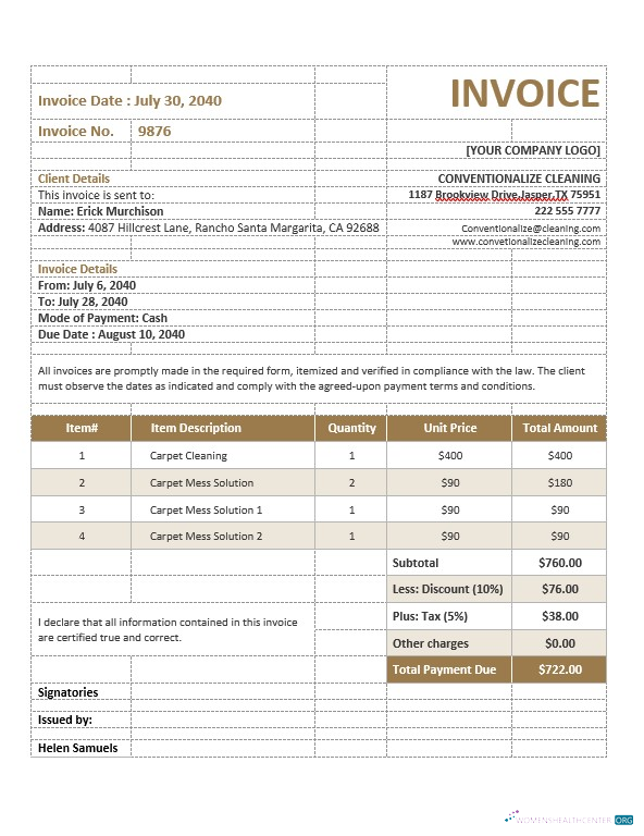 Профессиональный Скачать Carpet Cleaning Служба Invoice Шаблон Photoshop Шаблон