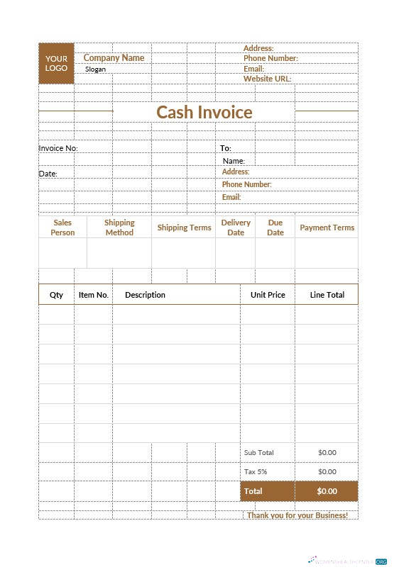 Реалистичный Скачать Cash Invoice Шаблон Photoshop Шаблон